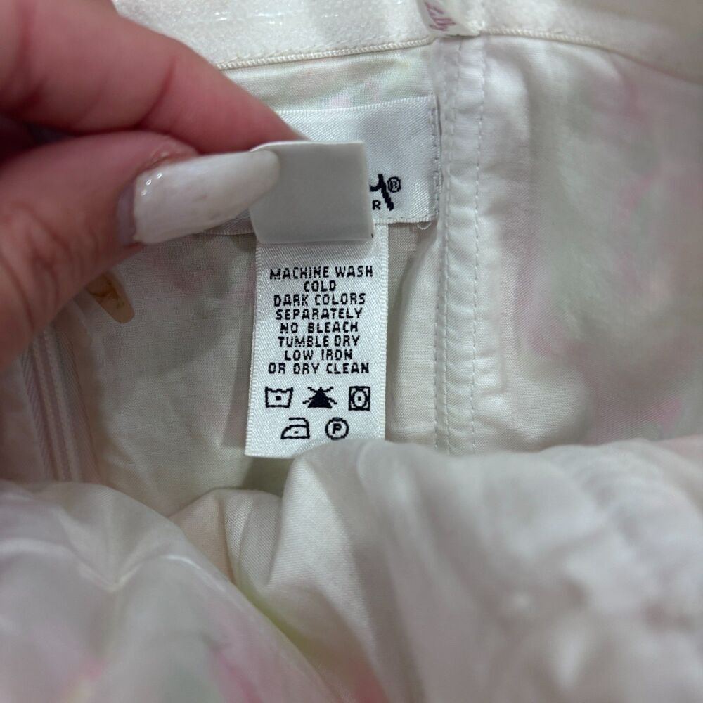 VTG Lilly Pulitzer Dress 2 Cotton Floral Lemons Strapless Zip A-Line Barbie - Picture 3 of 8
